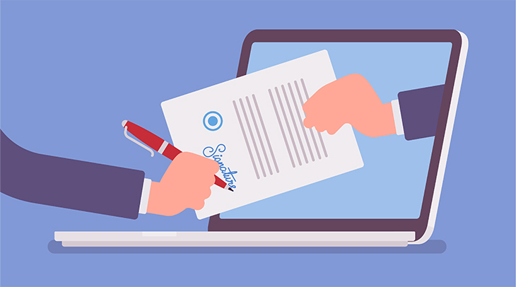 Using electronic signatures to make firm agreements between you and your customers