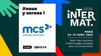 MCS sera présent au salon Intermat, Paris