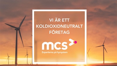 MCS Hyrsystem är en koldioxidneutral verksamet