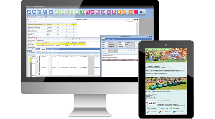MCS Hire Software integrates with Vision6 email marketing software