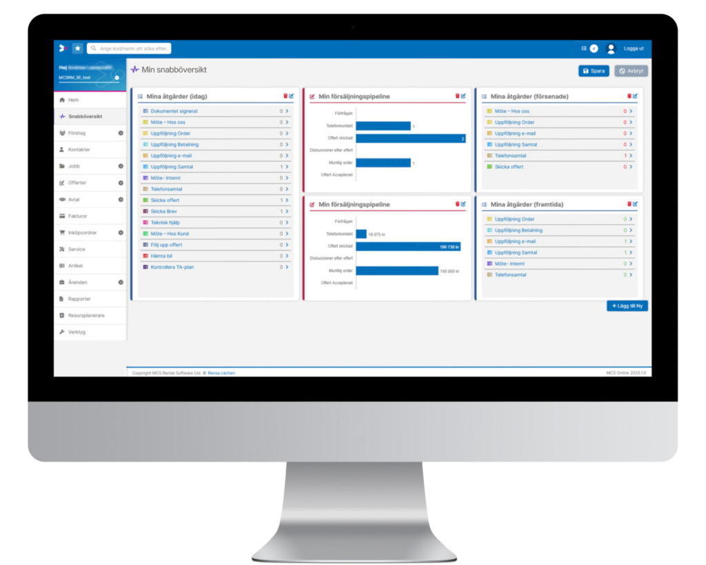 MCS Snabböversikt gör det enklare att hålla koll på åtgärder