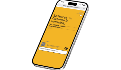 Mobiele telefoon met toegang tot een gebruikershandleiding en AI-zoekfunctie