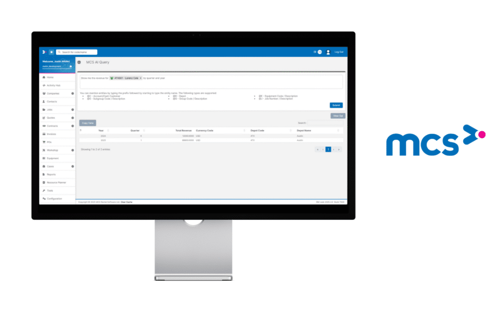 MCS Rental Software’s new chat provides instant business insights from user data