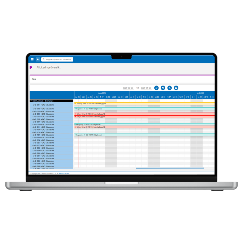 Underlätta planeringen med den senaste nyheten från MCS Uthyrningssystem