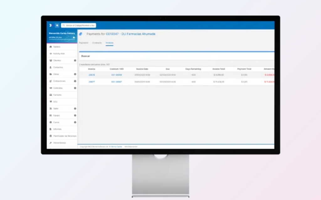 MCS Rental Software presenta su última mejora para transformar los pagos de facturas de sus clientes