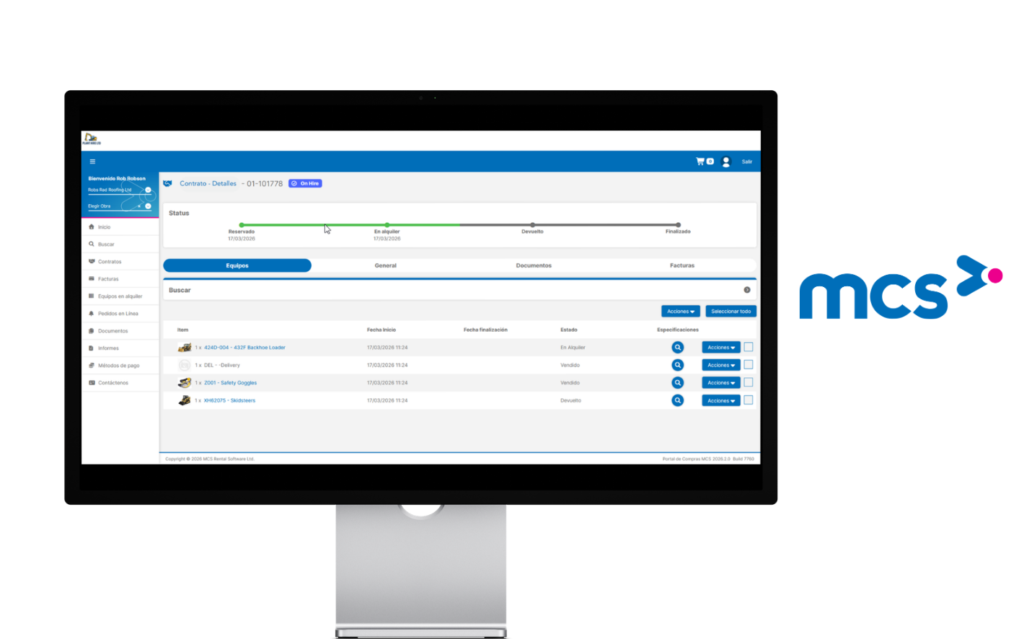 MCS Rental Software mejora el Portal del Cliente con una nueva consulta para la  gestión de contratos
